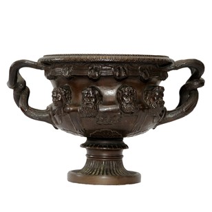 French Bronze Rendition Of Famous Warwick Vase 