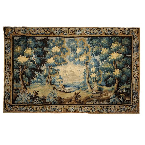 Large Louis XIV 17Th Century Verdure Tapestry 
