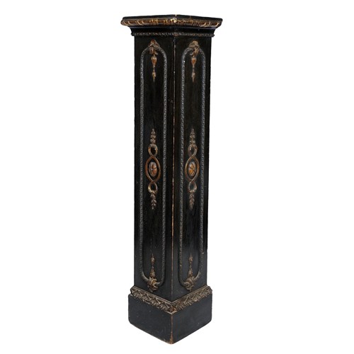 Louis XV Style Column With Decorative Panels