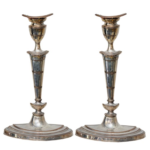 Pair Of English George III Adam Style Candlesticks