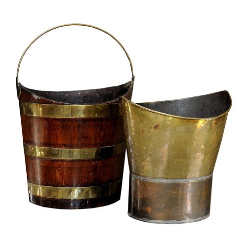 Dutch Coopered & Brass Bound Oyster Bucket