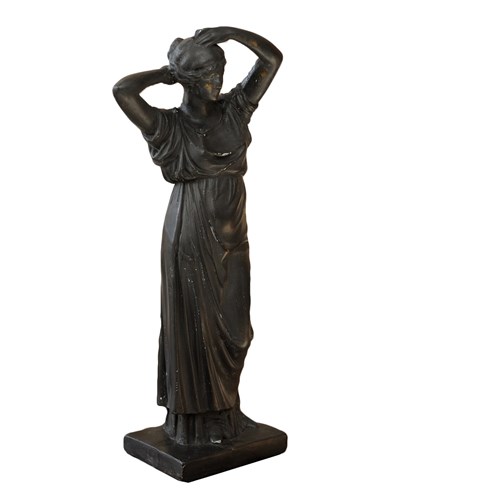 French Plaster Figure Of Greek Tanagra Female