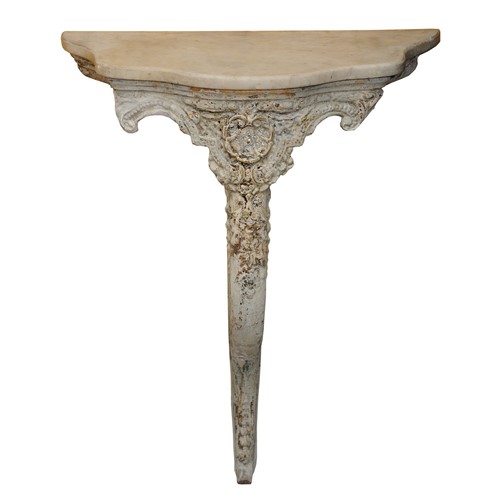 Rococo Style Carved & Painted Console Table