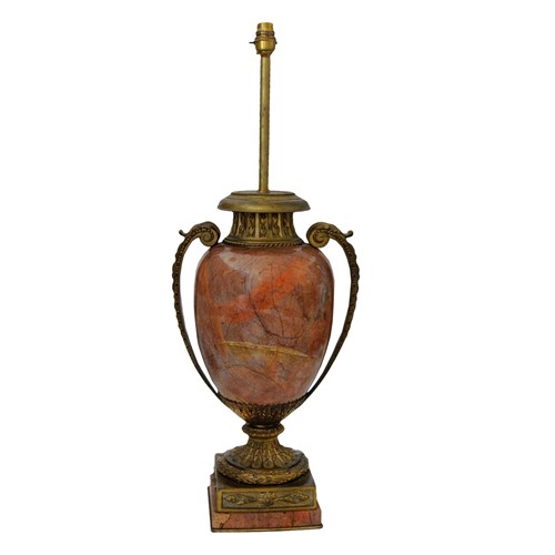 Large Louis XVI Style Marble Vase Table Lamp