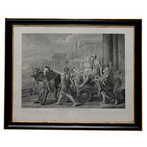 French Black & White Neo-Classical Engraving