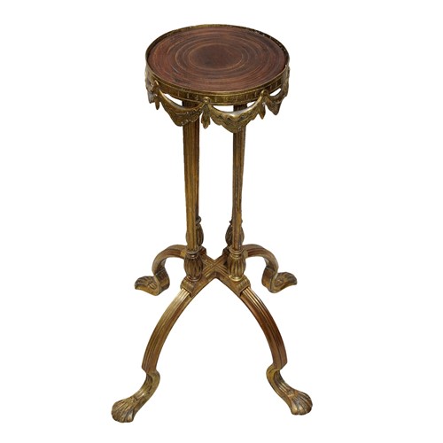 Aesthetic Movement Gilt Brass Vase Or Pot Stand