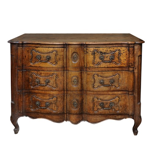 French Louis XV Period Provincial Walnut Commode 