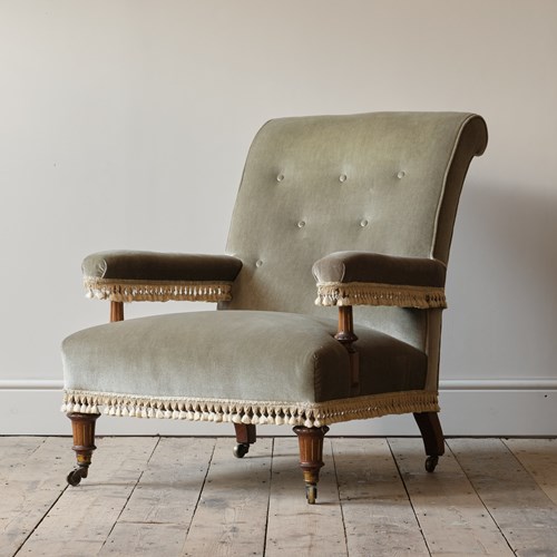 Mid 19Th Century Gillows Open Armchair.