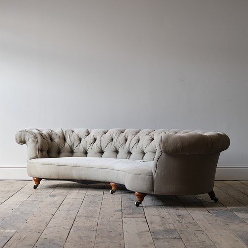 Howard & Sons Crescent Chesterfield Sofa C1850