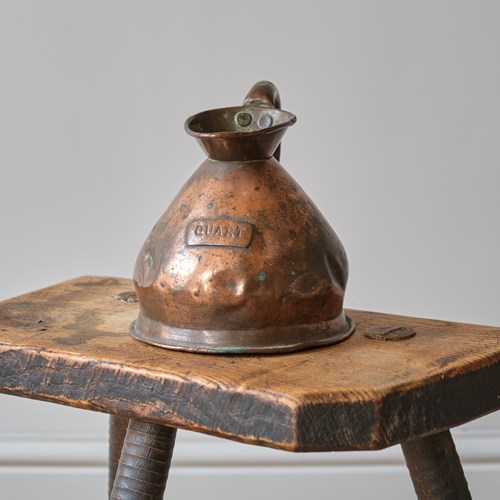 19Th Century Copper  Quart Flagon