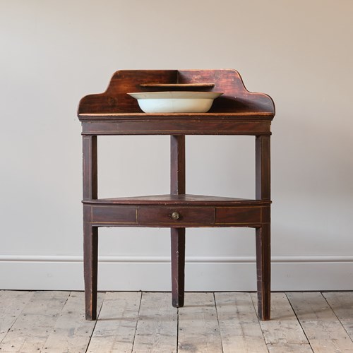 Regency Pine Washstand In Original Paint