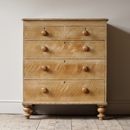 Mid 19Th Century Pine Chest Of Drawers In Original Paint