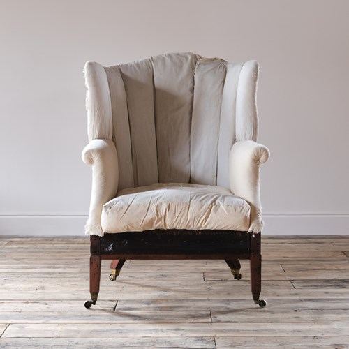 Large 19Th Century Barrel Back Armchair