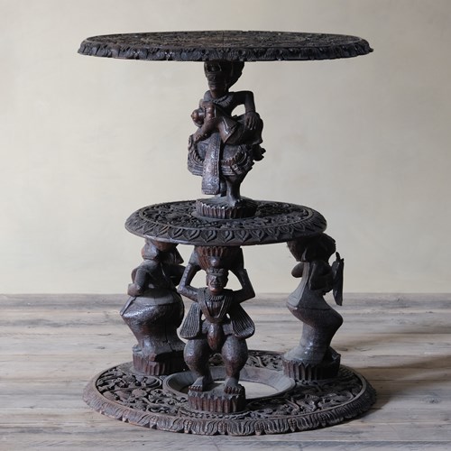 Late 19Th Century Burmese Two Tier Side Table
