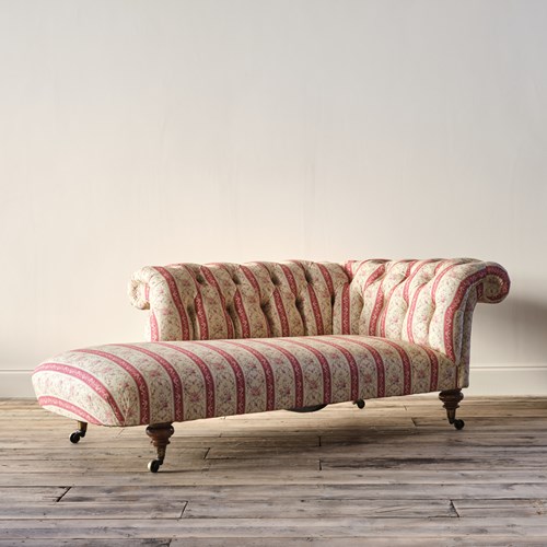 Howard And Sons Chesterfield Chaise Lounge C1860
