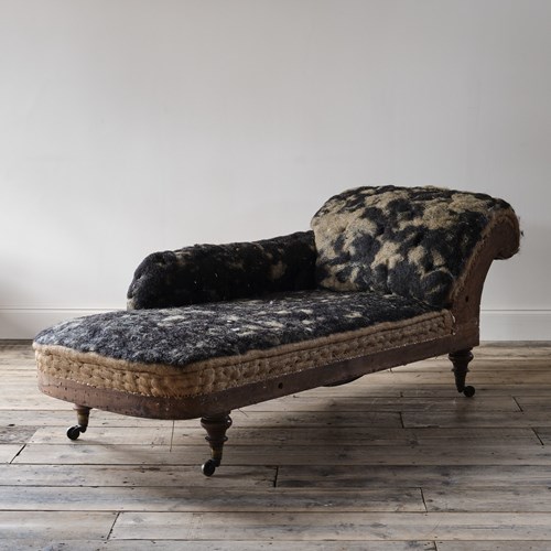 Antique 19Th Century Howard & Sons Chaise Lounge