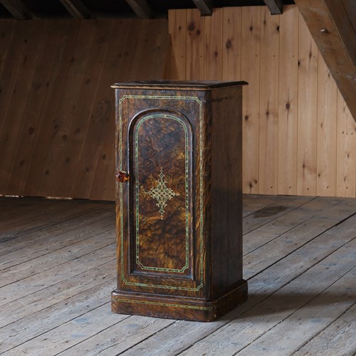 19Th Century Grained Bedside Cupboard