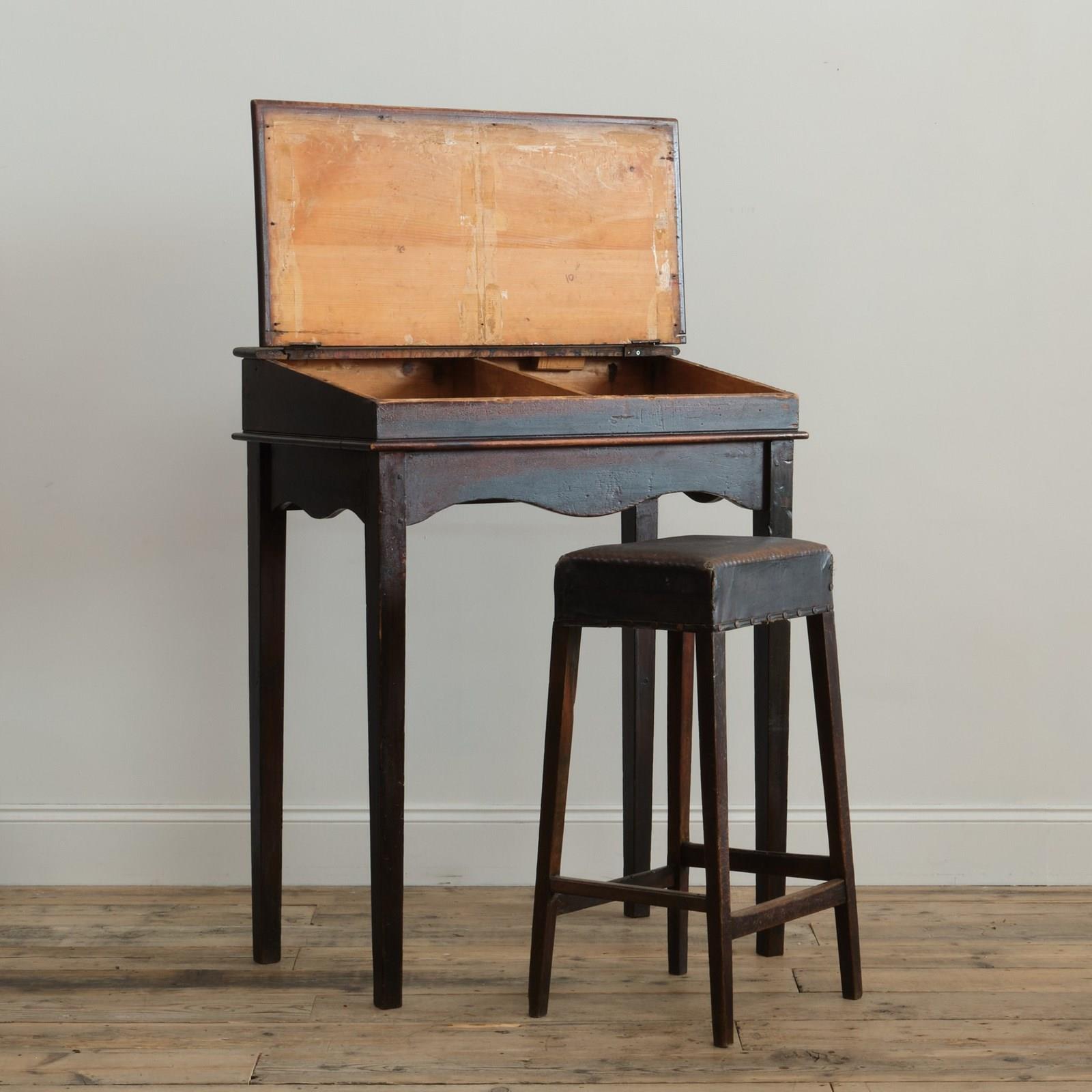 Pine Clerks Desk And Stool - Decorative Collective