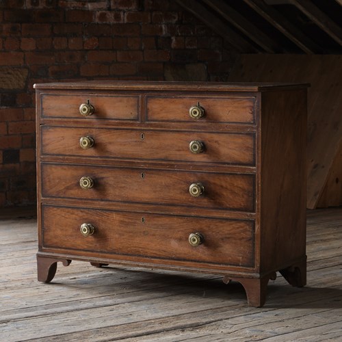 18Th Century Pine Chest Of Drawers In Original Paint