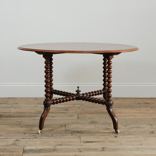 19Th Century Oval Bobbin Centre Table