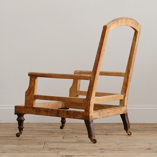 Antique 19Th Century Armchair Frame
