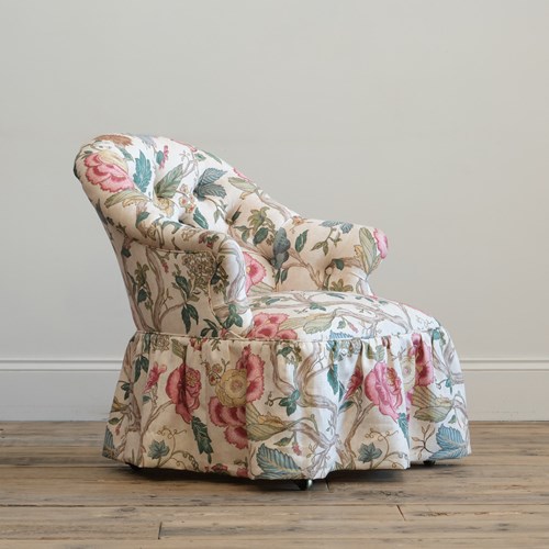 Holland And Sons Tub Armchair In Colfax & Fowler Linen