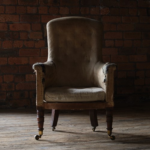 Antique Regency Simulated Rosewood Armchair