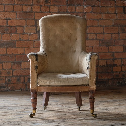 Antique Regency Simulated Rosewood Armchair