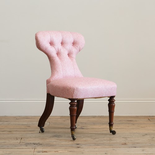 Mid 19Th Century Slipper Chair In Soane Britain Cotton