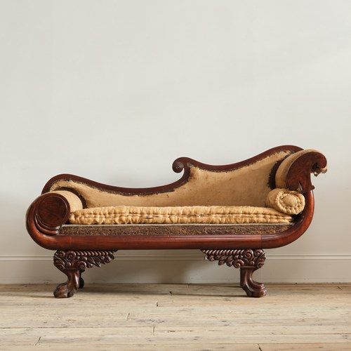 American Regency Recamier Chaise Longue C1825