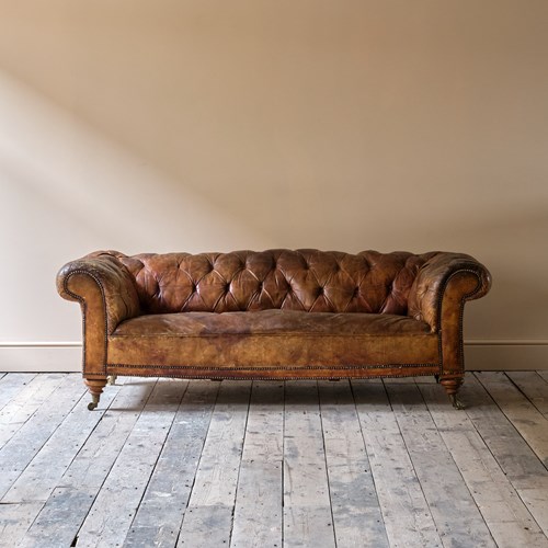 Early 20Th Century Howard Style Chesterfield Sofa