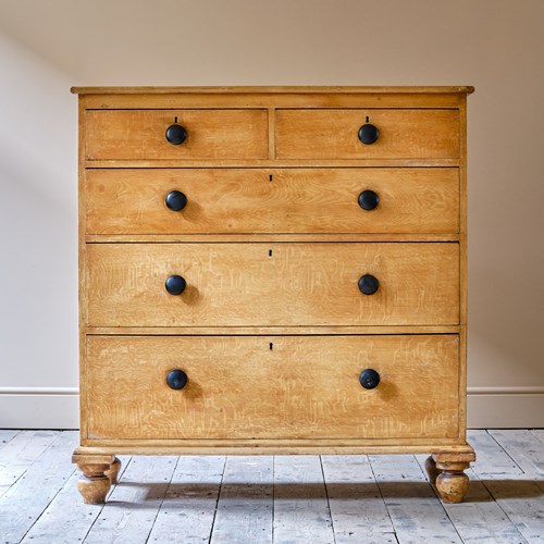 Large 19Th Century Pine Drawers In Original Paint