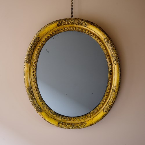 Early 18Th Century Gilt Mirror With Original Mercury Plate