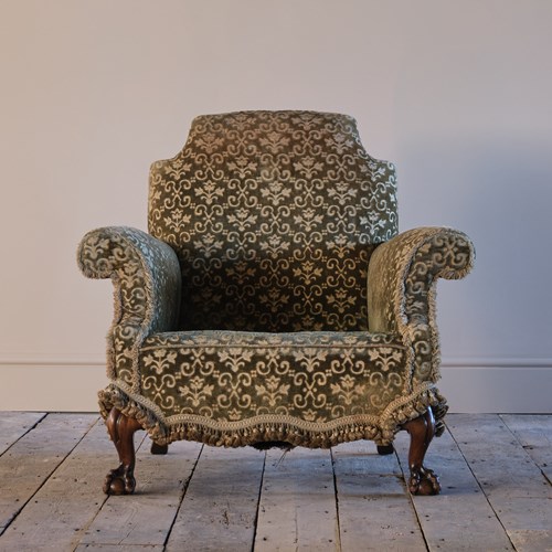 Antique Deep Seated Country House Armchair C1900