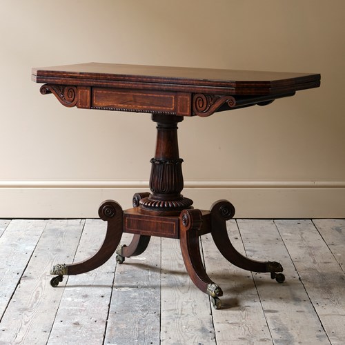 William IV Rosewood Card Table C1835