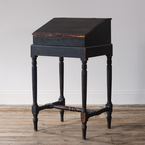 19Th Century Ebonized Pine Clerks Desk 