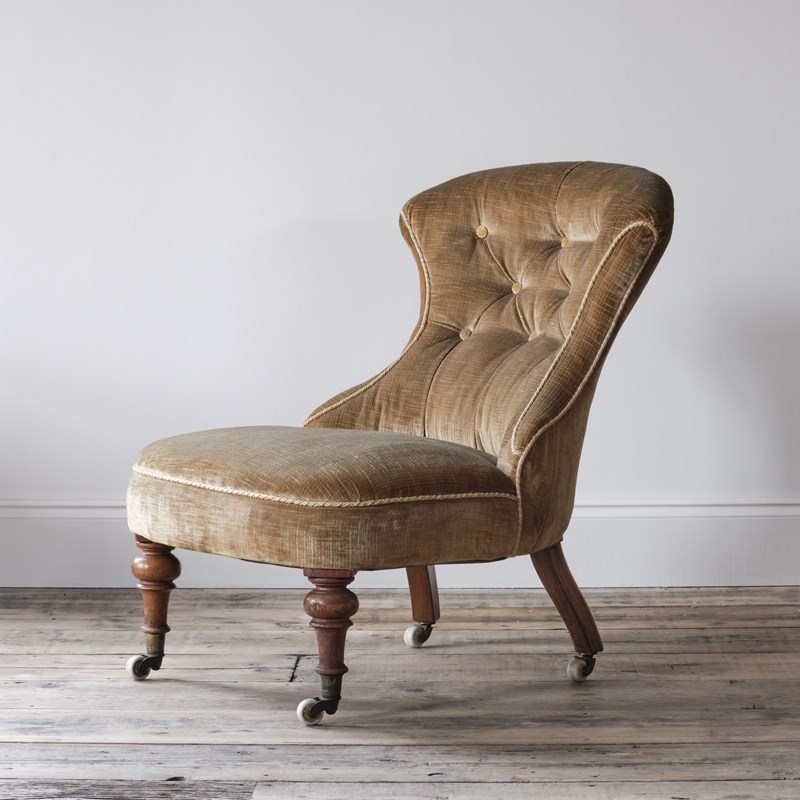 19Th Century Iron Back Slipper Chair-desired-effect-antiques-yellow-velvet-slipper-chair-1-main-638379099233491760.jpg