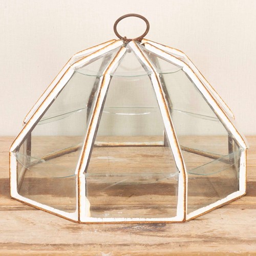  19Th Century French Glass And Iron Garden Cloche 19Th Century French Glass And 