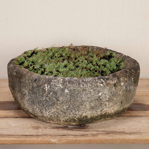 19Th Century French Oval Stone Planter