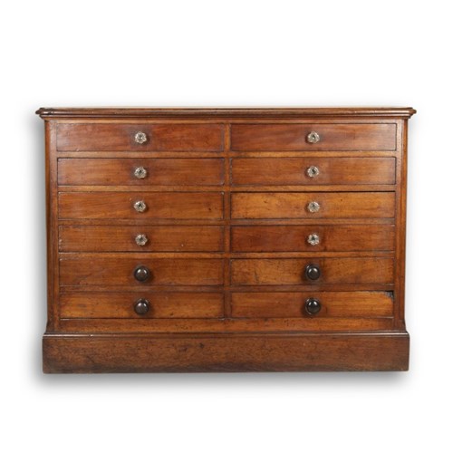 Victorian Fruitwood Haberdashery Chest Of Drawers