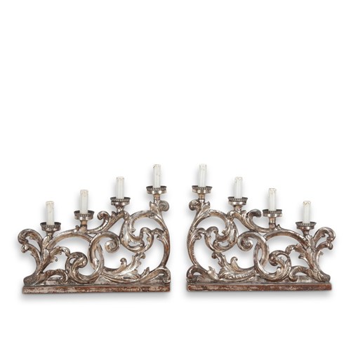 Italian 19Th Century Carved Candelabra