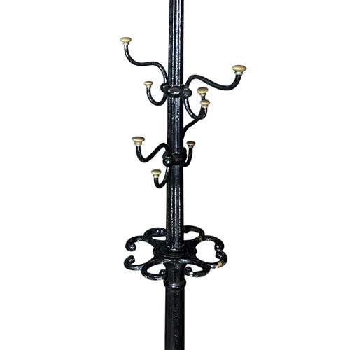 French 19Th Century Cast Iron Hall Stand