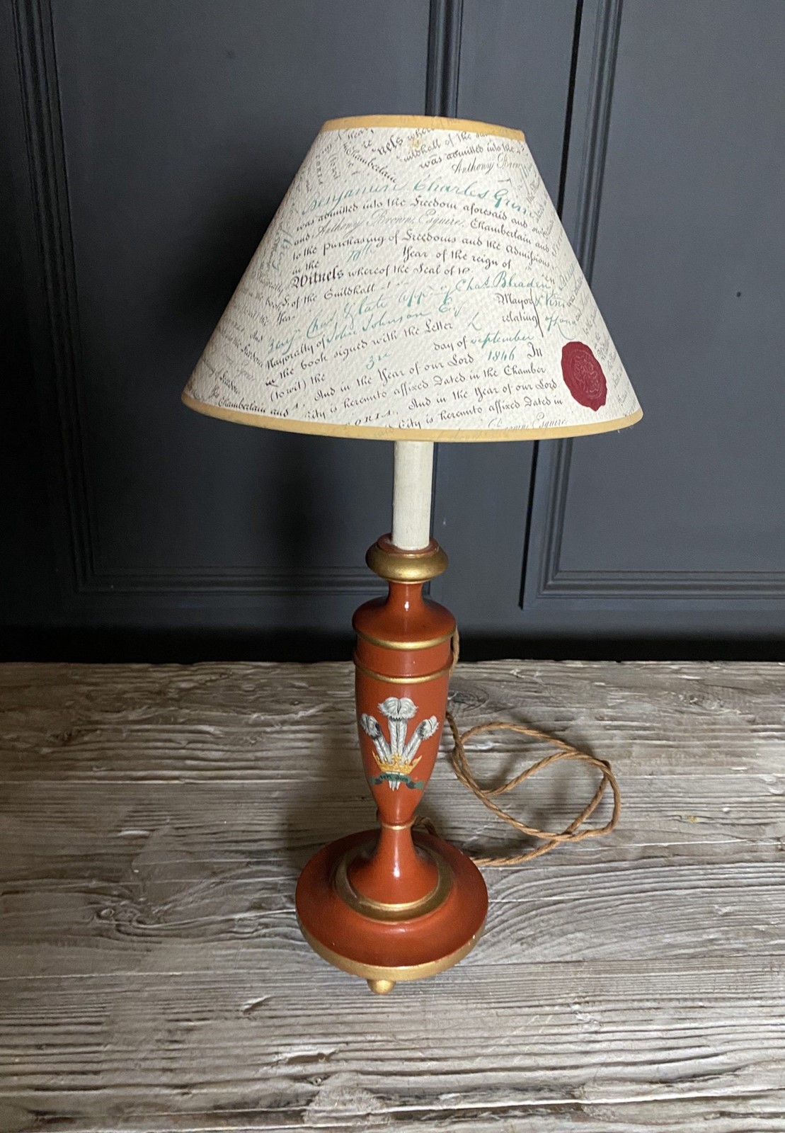 Prince Of Wales Red Table Lamp - Decorative Collective