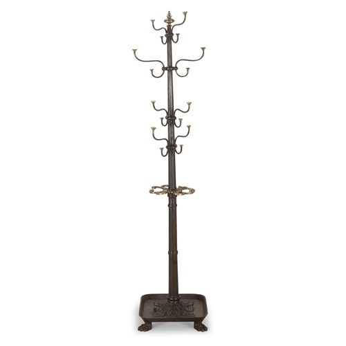 19Th Century English Cast Iron Coat And Hat Stand