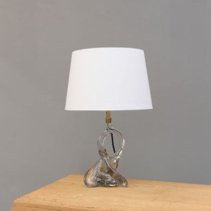 Mid Century Glass Table Lamp