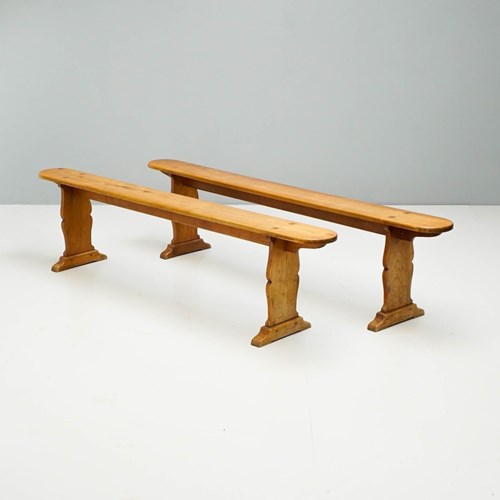 Pair Of Cherrywood Benches