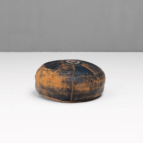 Leather Pouf