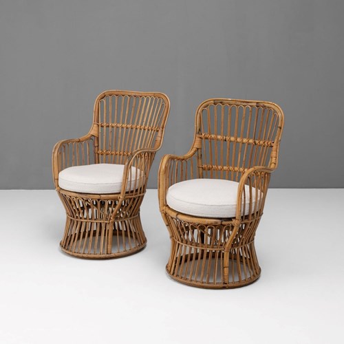 Pair Of Cane Armchairs