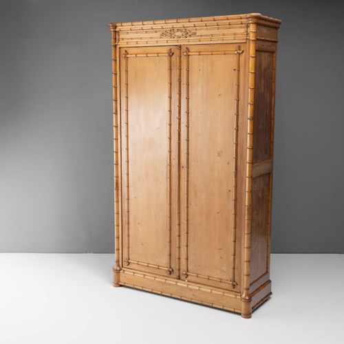 Faux Bamboo Armoire