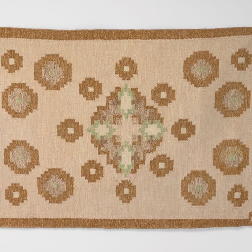 Swedish Kilim Signed E